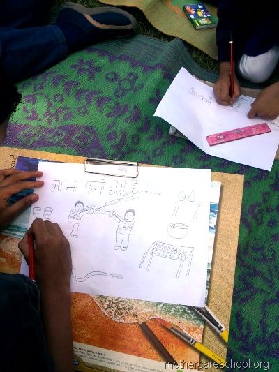 children doing art at best playschool  in lucknow (6)