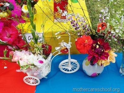 flower arrangement mothercare school, aliganj, lucknow (1)