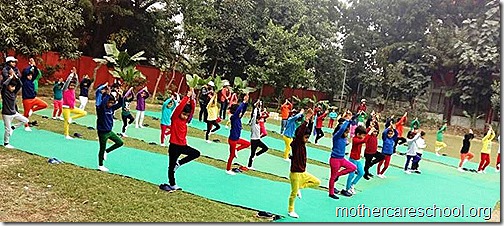 Kids doing Yoga at Mothercare Sportsfest (1)