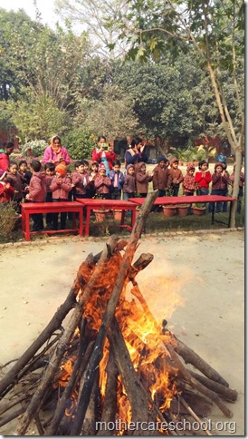LOHRI and Makar Sankranti celebration in school with a bonfire (14)