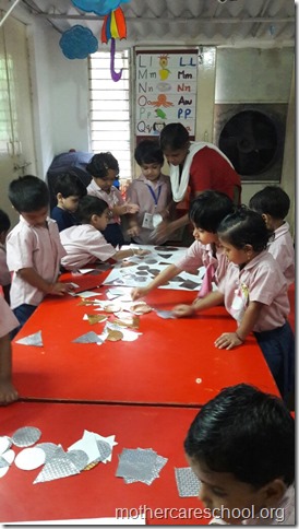 Ravan in the making by the playgroup at Mothercare school (2)