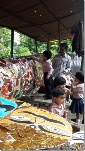 Ravan in the making by the playgroup at Mothercare school (3)