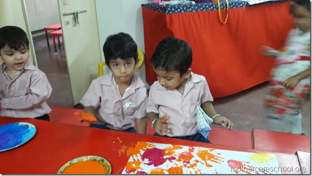 Ravan in the making by the playgroup at Mothercare school (5)