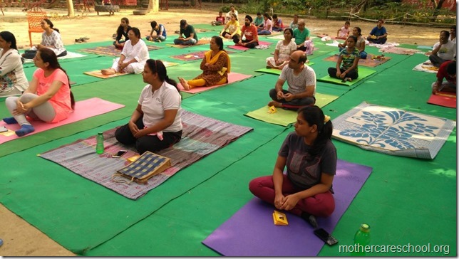 Sri Sri Yoga Session at Mothercare School (2)