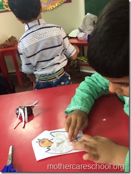 Colouring , paper crushing, tear and paste, cutting...collecting leaves...hand printing.. (10)