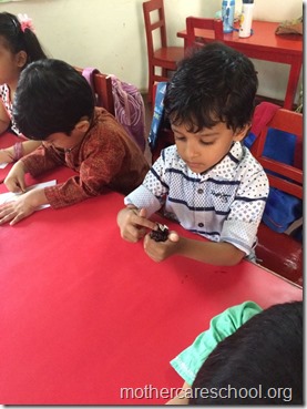 Colouring , paper crushing, tear and paste, cutting...collecting leaves...hand printing.. (15)