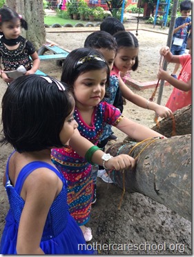 Colouring , paper crushing, tear and paste, cutting...collecting leaves...hand printing.. (17)