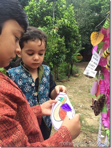 Colouring , paper crushing, tear and paste, cutting...collecting leaves...hand printing.. (5)