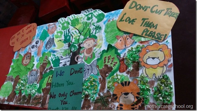 Group rakhee by Nursery class of Mothercare School. Linking learning on environment, eco