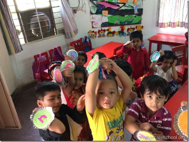 Handmade rakhis, rakhi milan, tying of rakhi, sharing mithai at Mothercare School 4 (1)
