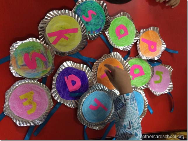 Handmade rakhis, rakhi milan, tying of rakhi, sharing mithai at Mothercare School 4 (4)