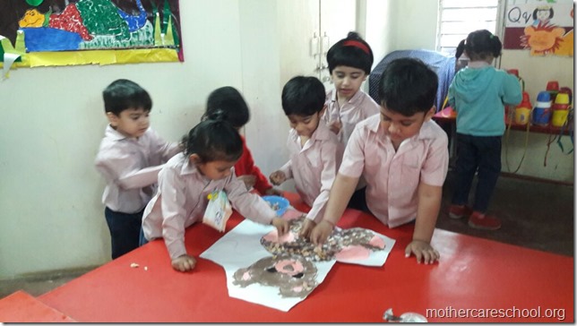 Handwork by the outgoing seniors of play group