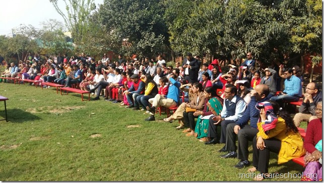 Housefull at the Sports Day. Eagerly waiting parents and grand parents.1