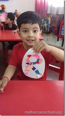 I learnt beginning sounds sounds of my  name shapes, colours and what they can do to put together (12)