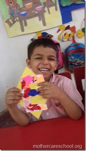 I learnt beginning sounds sounds of my  name shapes, colours and what they can do to put together (3)