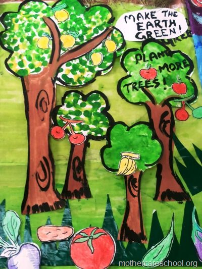 make the earth green poster by school kids