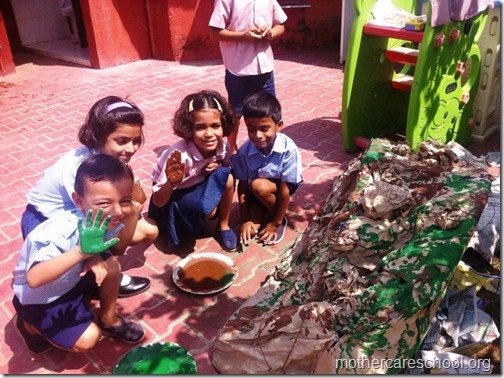 Mothercare children making Govardhan Parvat (1)