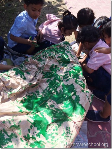 Mothercare children making Govardhan Parvat (3)