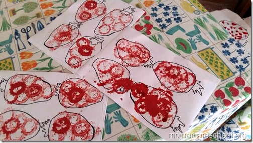 Vegetable Printing Mothercare school Lucknow (12)