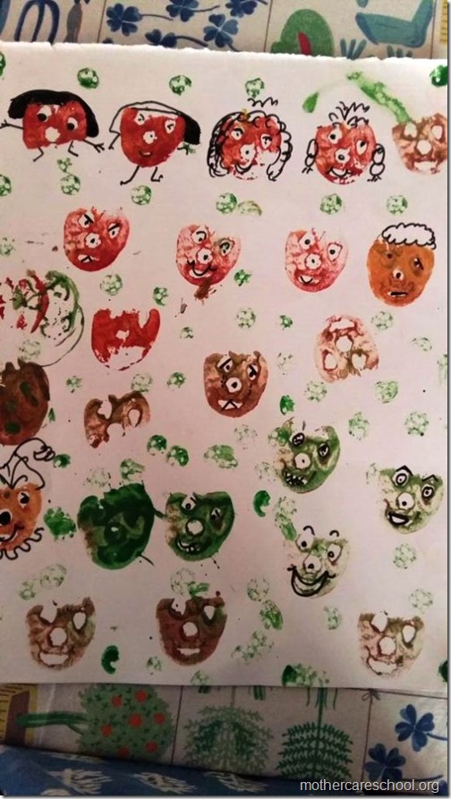 Vegetable Printing Mothercare school Lucknow (2)