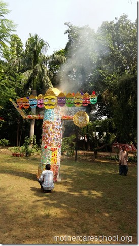 Victory over the evil. A lesson well learnt at Mothercare School